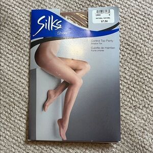👍 Free with Purchase OR 2/$15 SILKS sheer “natural” pantyhose, size C